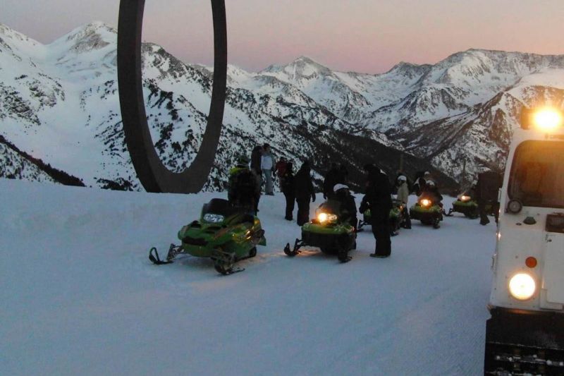 Sortie motoneige nocturne en Andorre Ordino Arcalis