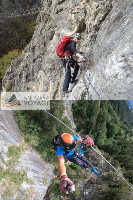 Pack activits verticales : initiation via ferrata + 6 tyroliennes - Andorre 2024
